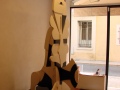 Œuvre de Georges Lauro sculpture bois peint