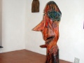 Œuvre de Jean-Rosset sculpture bois peint