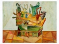 Louis Pons, Nature morte gouache sur papier - N°-504 - 1952 - 50x65 cm